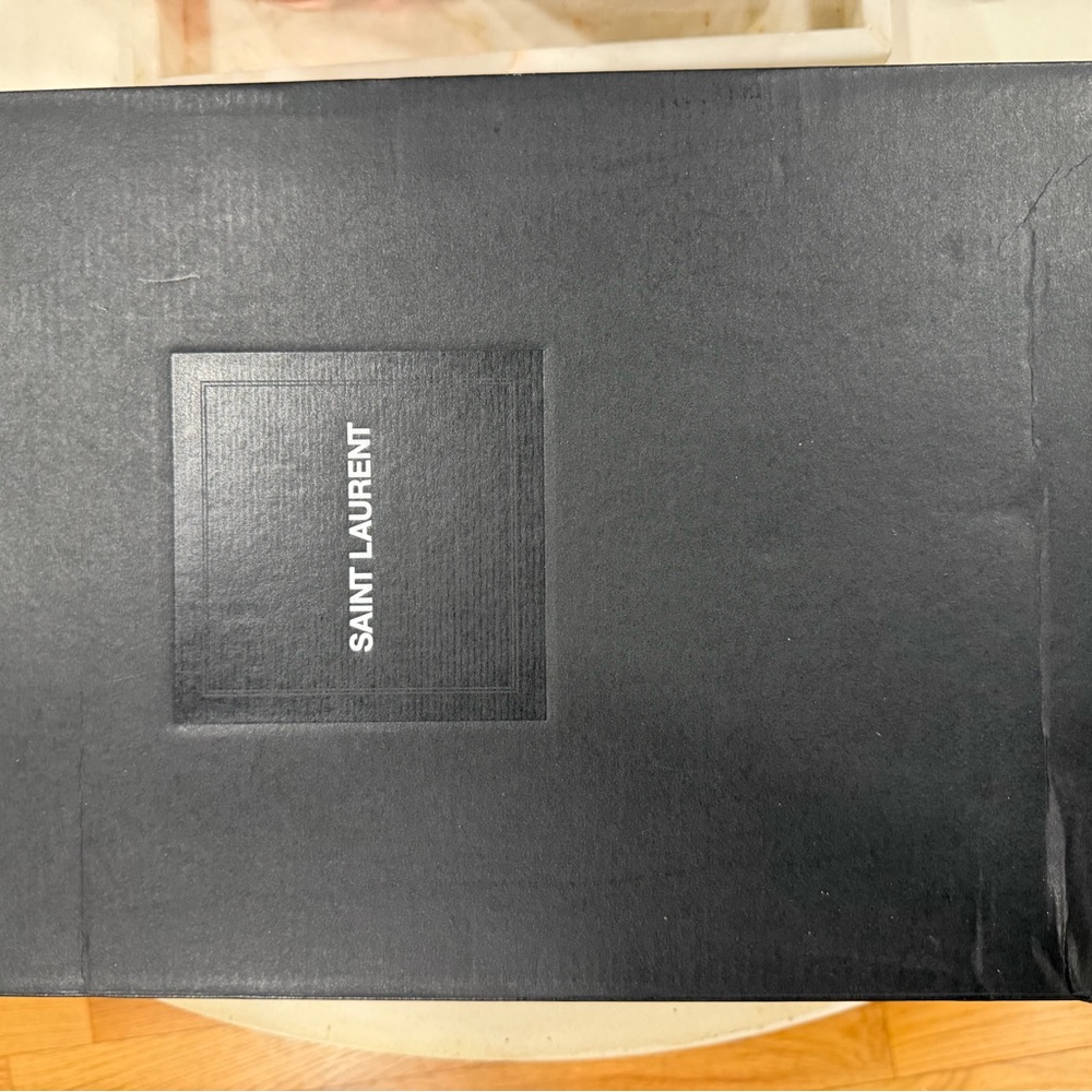LIKE NEW with store receipt- Saint Laurent Black High-Top Sneakers - Picture 4 of 6